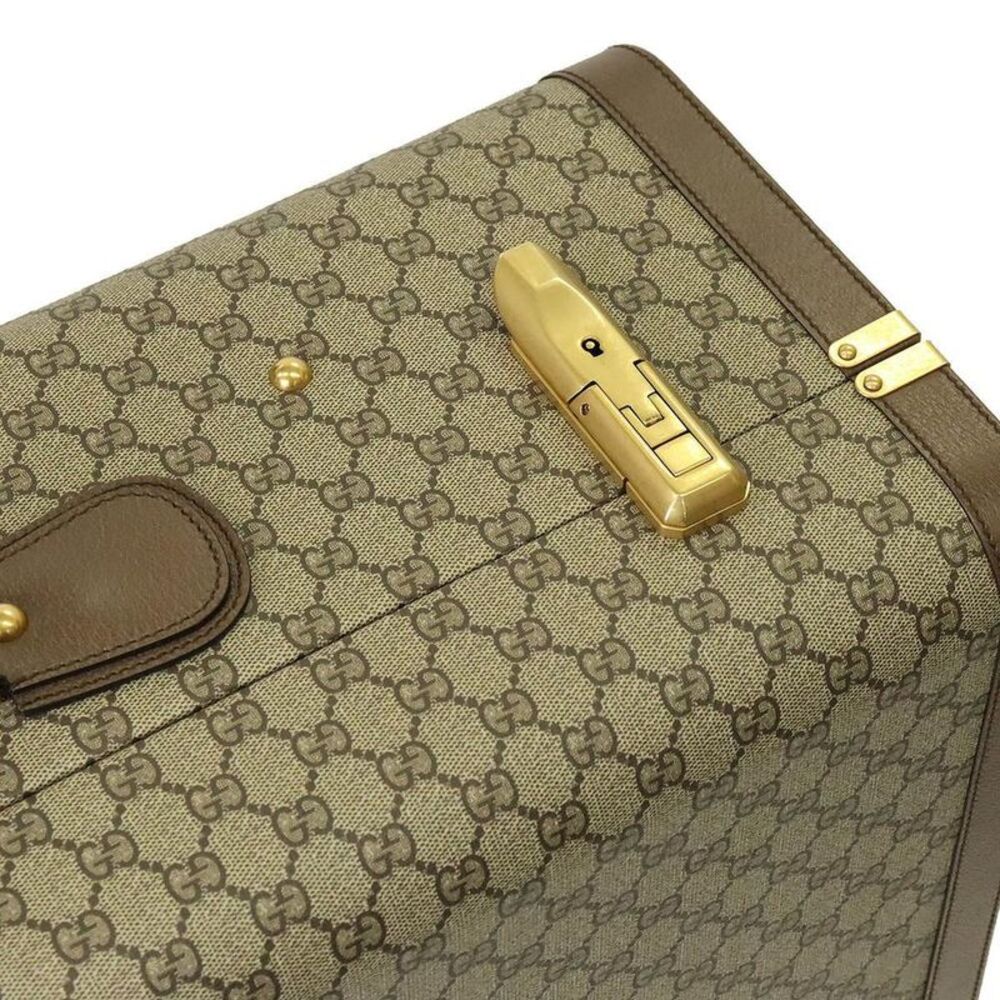 Pre Loved gucci Monogram Suitcase Women brown | brown Luggage - Picture 6 of 8